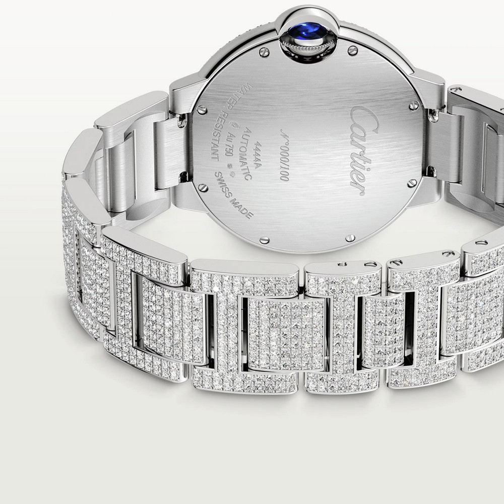 Đồng Hồ Cartier Ballon Bleu De Cartier Watch 37mm Nữ Xám